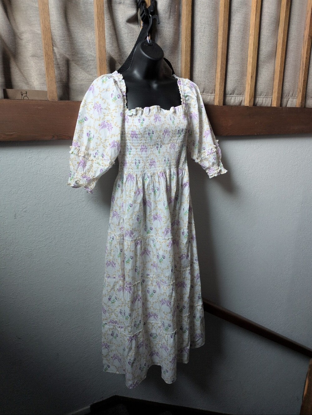 ✨Hill House Home x Bridgerton x Phenomenal Nesli Whistledown Trellis Nap Dress s - Picture 3 of 9